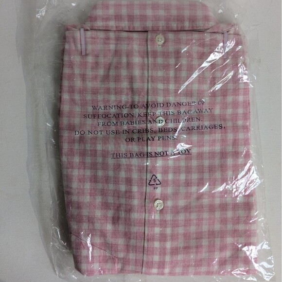 Untuckit Calina Pink Gingham Checkered Button Down Shirt Women's Size 2 NWT - Picture 3 of 4